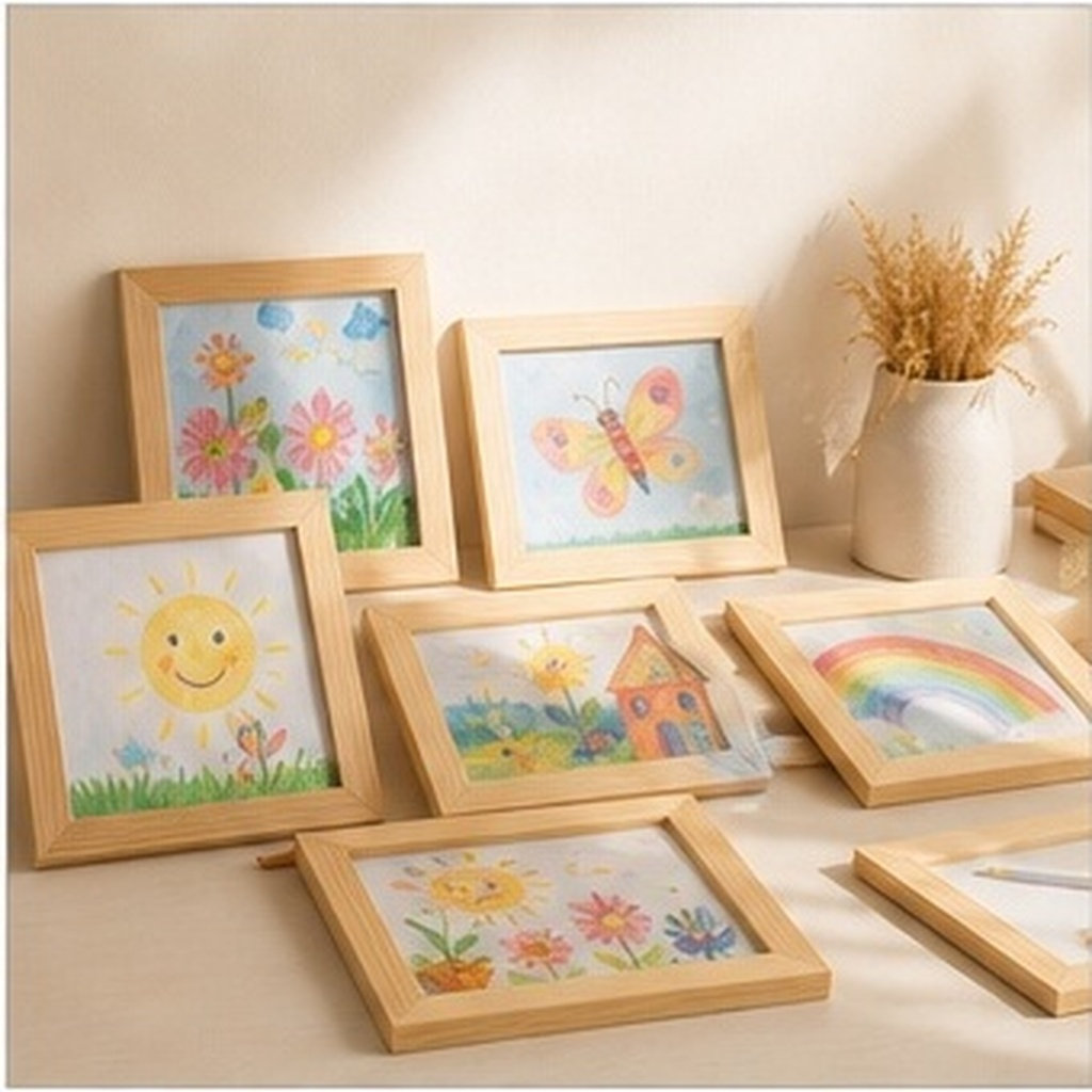 Art And Craft For Nursery - 6 Adet Masif Ahşap, Kendin Yap