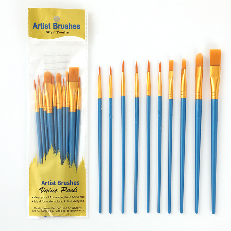 Gouache Paint Set - 10 Adet Sedefli Plastik Çubuk Yağ