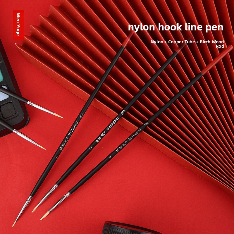 Gouache Paint Set - Naylon saplı fırça, yüz boyama fırçası,