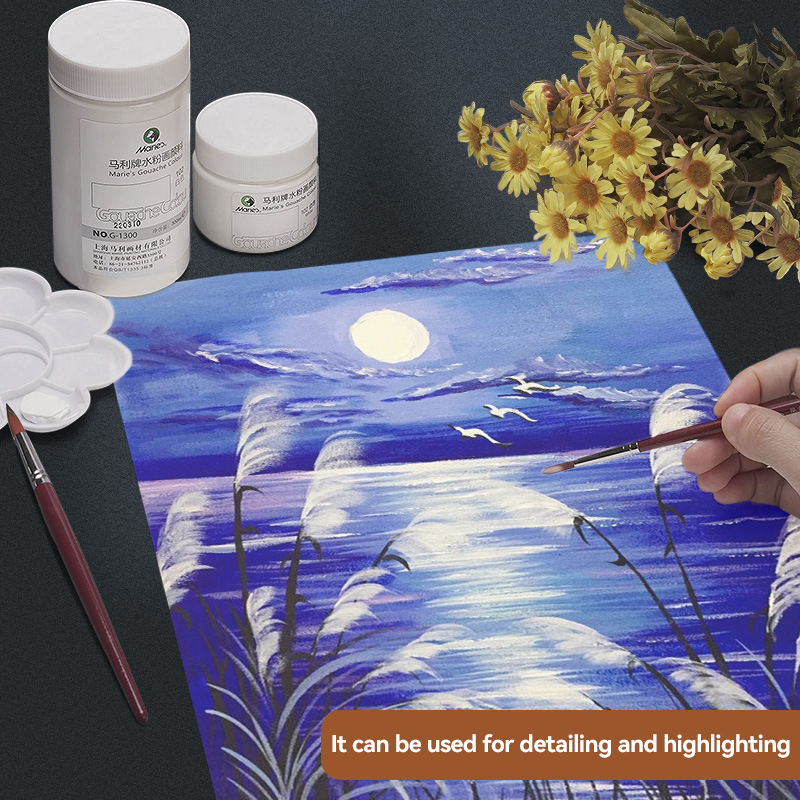 Beyaz Guaj Boya 100ml/300ml Şi - Gouache Paint Set incelemesi ve fiyatı